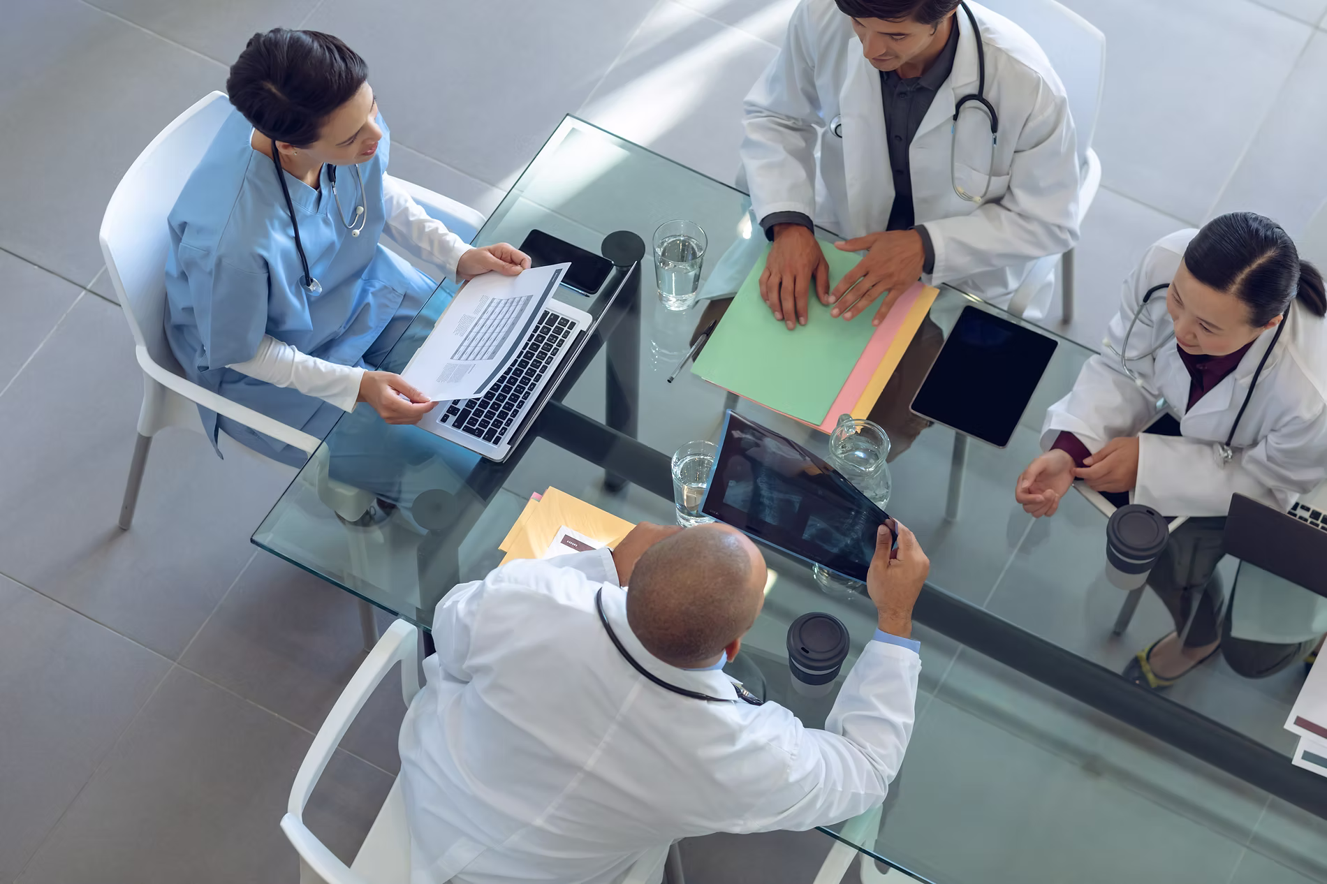 Care professionals at work
